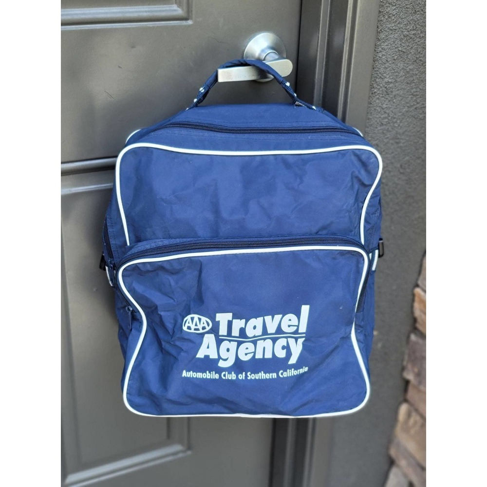 Vtg AAA Travel Agency Tote Travel Bag